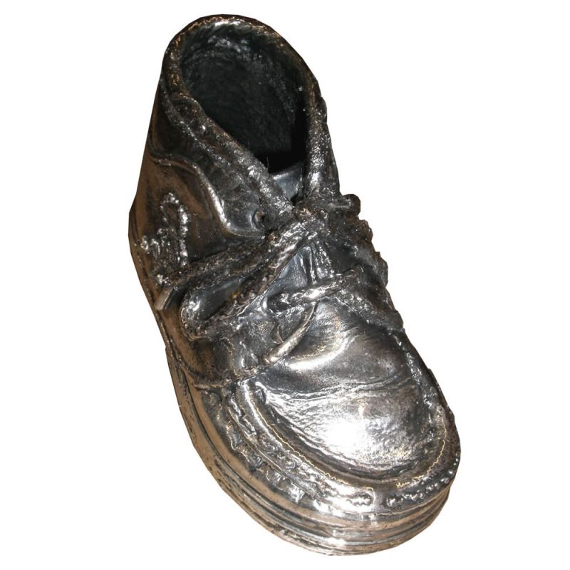 Babyschuh Versilbert